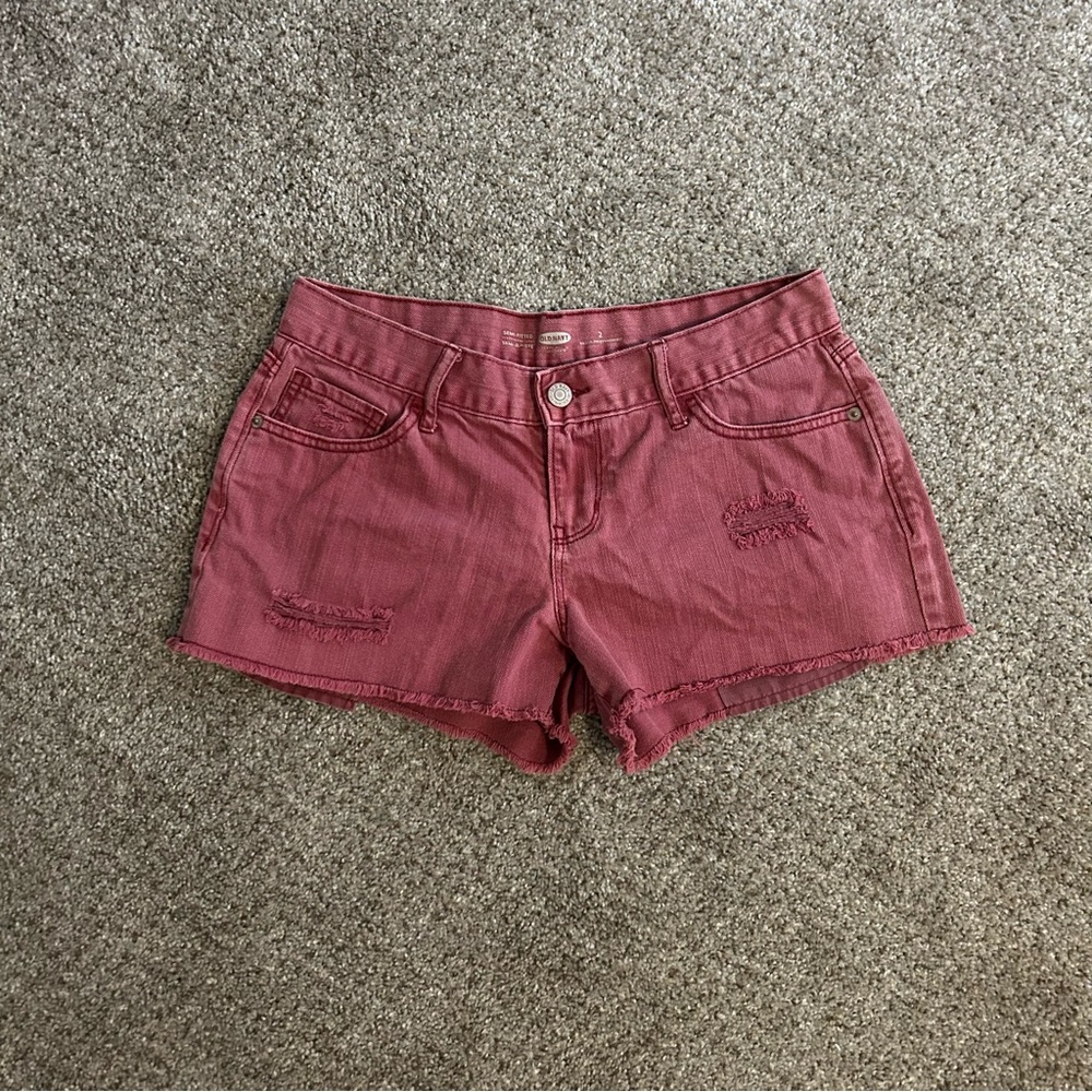 Old Navy Light Red Denim Shorts